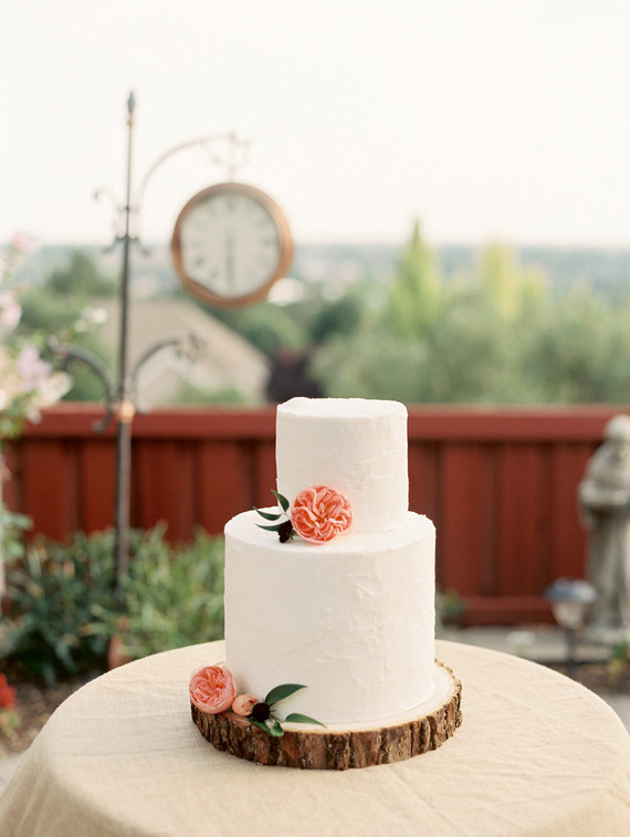 White wedding cake