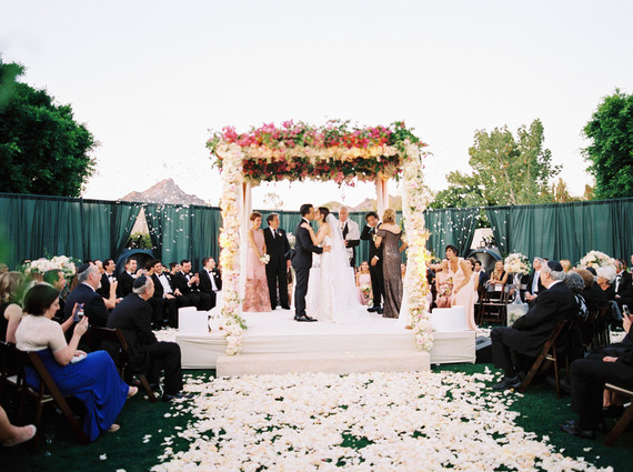 Floral wedding ceremony