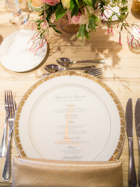 Gold place setting