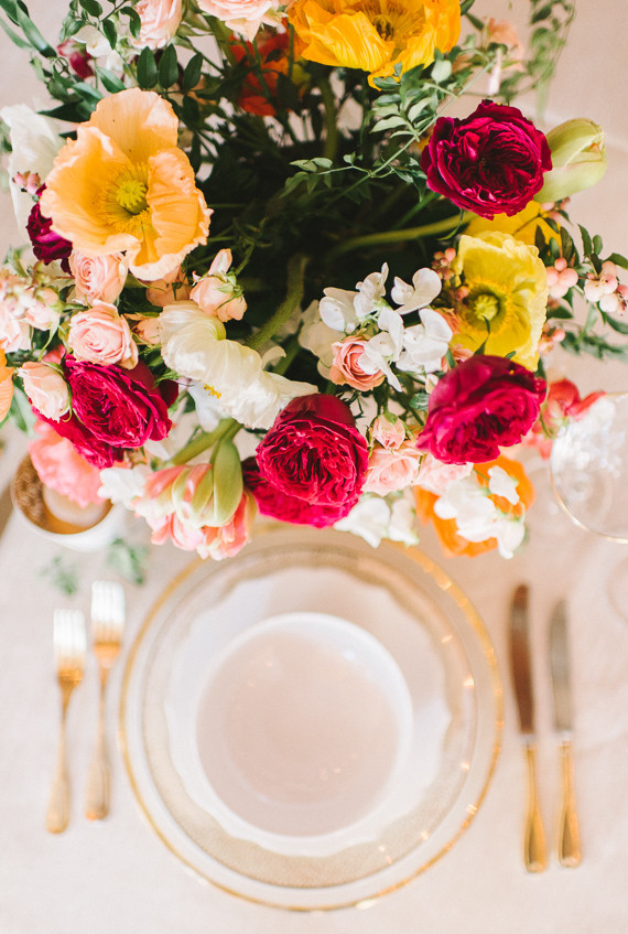 Gold place setting