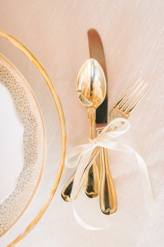 Gold silverware
