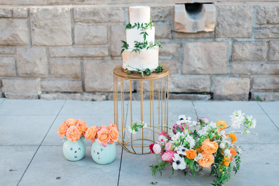 Floral wedding cake