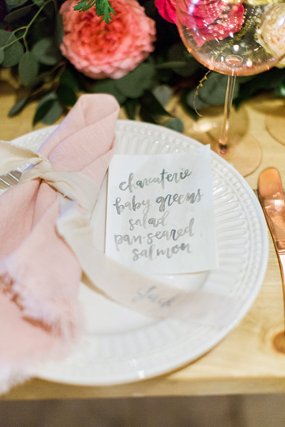 Pink and rose gold tablescape