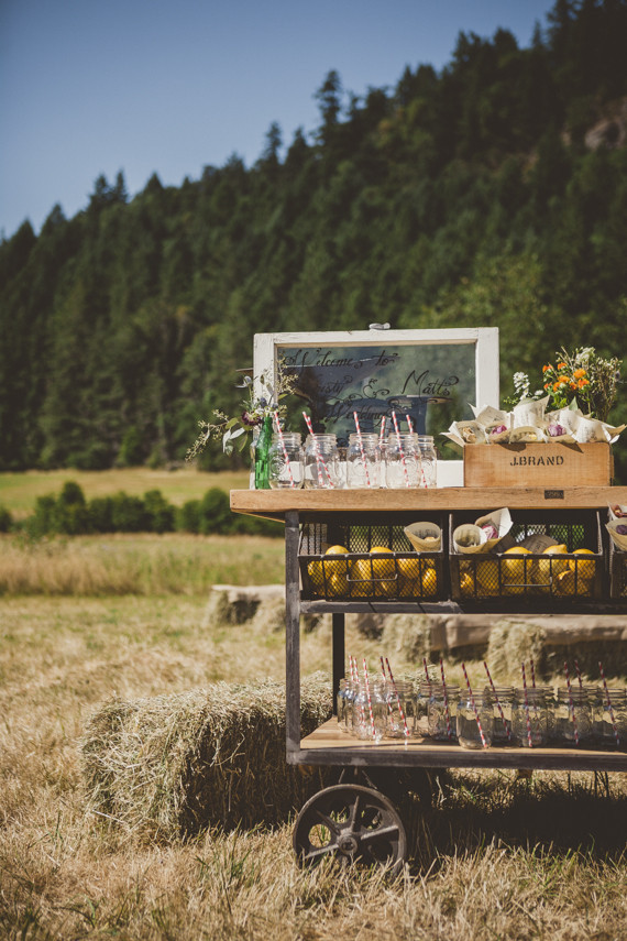 Rustic bar cart