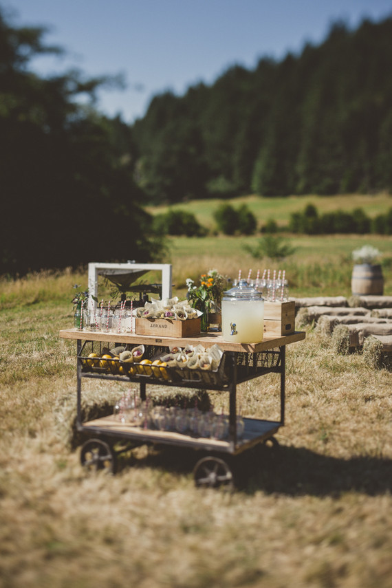 Rustic bar cart