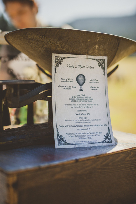 Farm wedding invitation