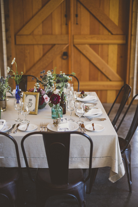 Farm wedding tablescape
