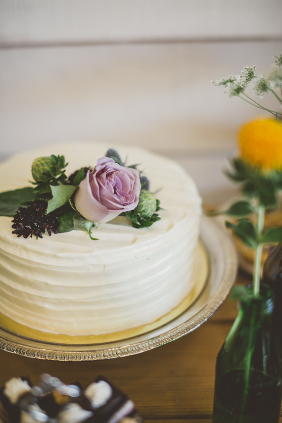 Purple rose cake topper