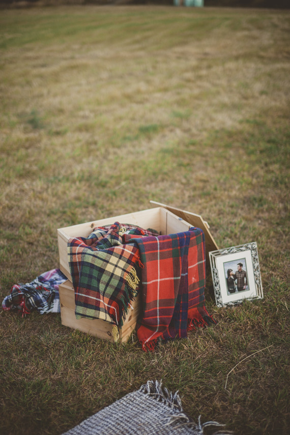 Farm wedding flannel blankets