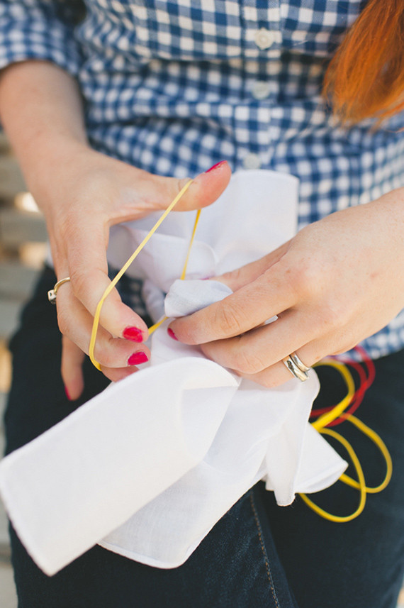 Indigo dyed bridal shower tools