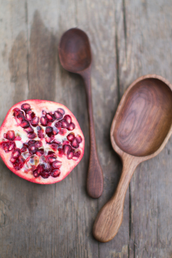 Wooden serving spoons