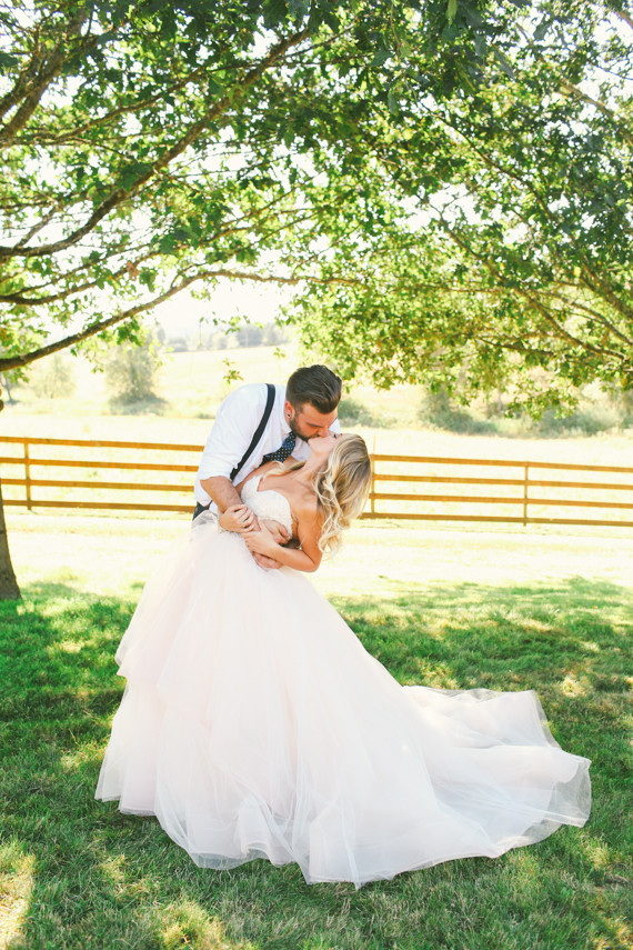 Outdoor wedding portrait