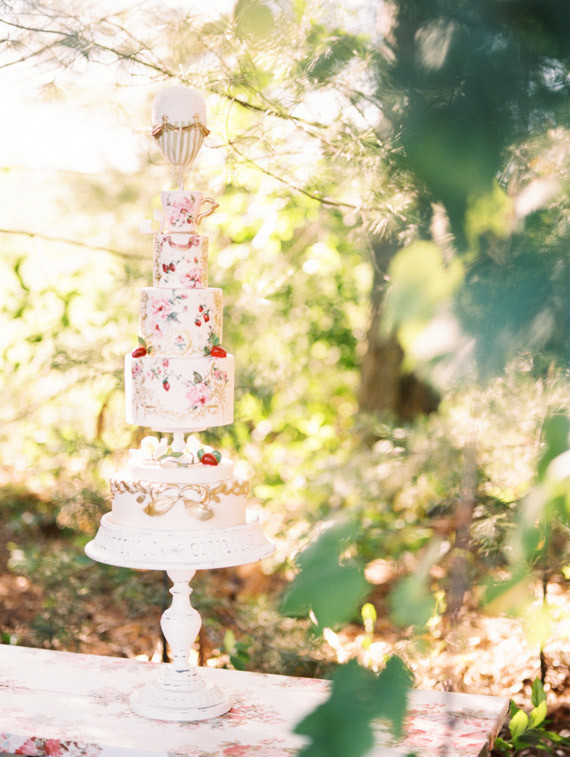Strawberry inspired wedding cake