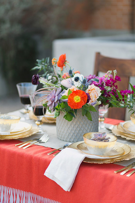 Spanish wedding inspired centerpiece