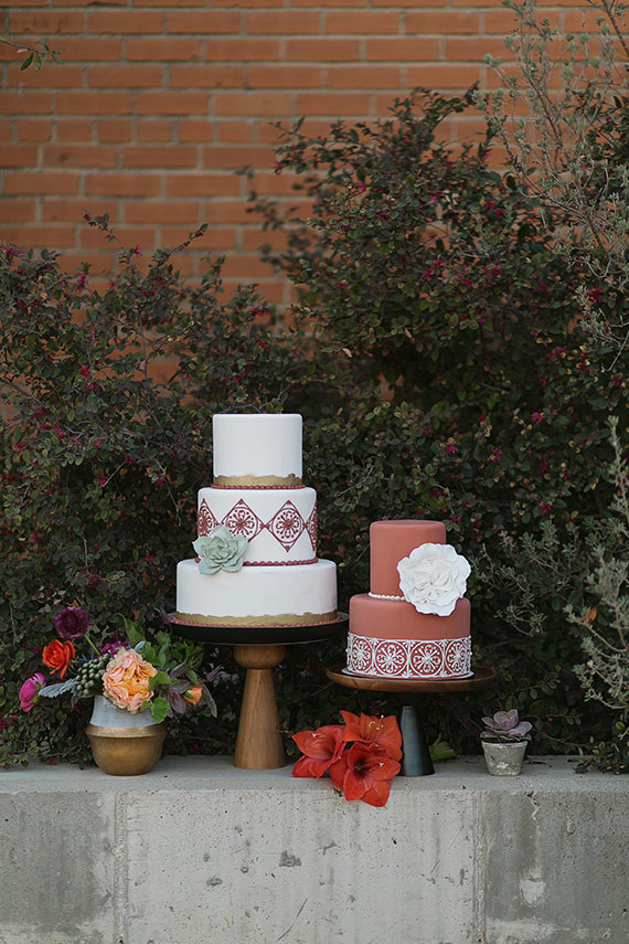 Spanish wedding inspired cake table Inspiration