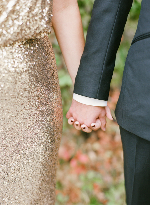 Gold wedding dress