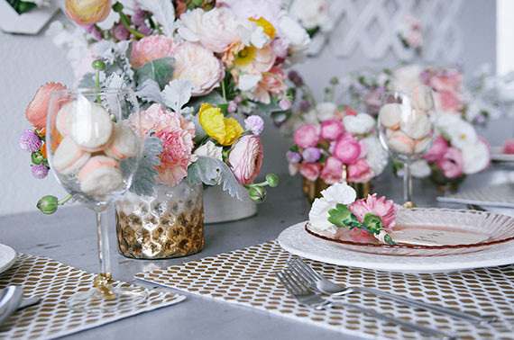 Pink and orange Mother's Day tablescape Inspiration