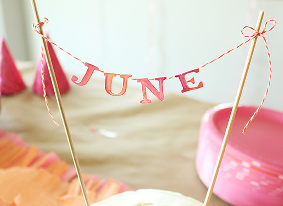 June cake topper