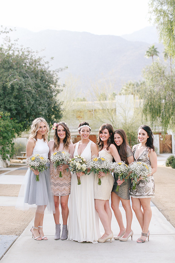 Sparkling bridesmaid dress