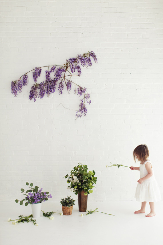 Floral studio maternity photos by Tracy Layne