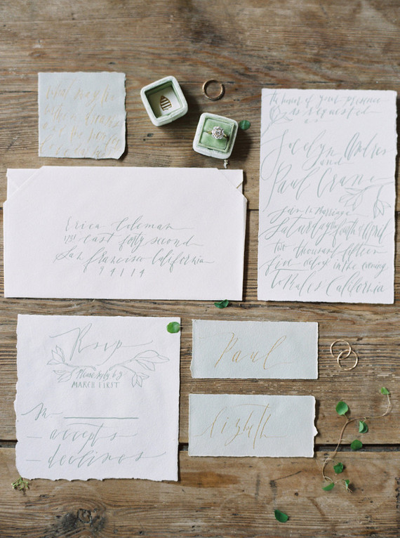 Calligraphy wedding invitation
