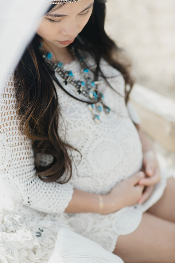 white maternity photos