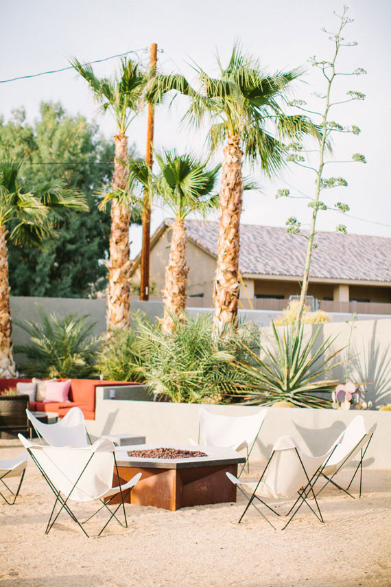 Palm Springs wedding lounge area