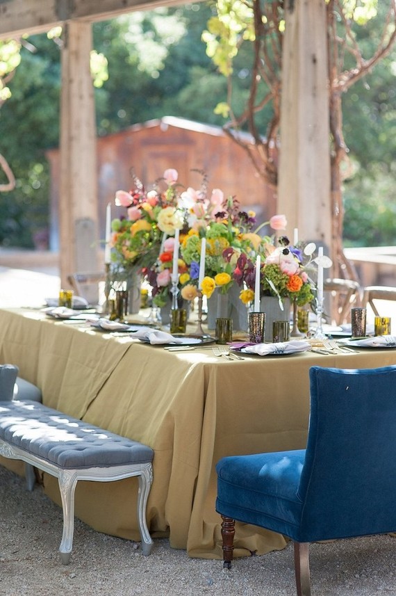 Jewel toned tablescape