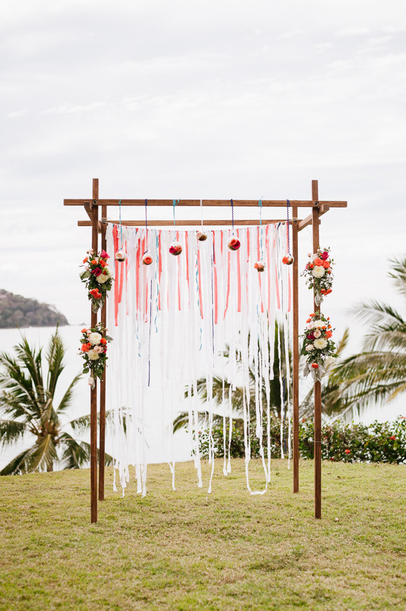 Outdoor wedding altar