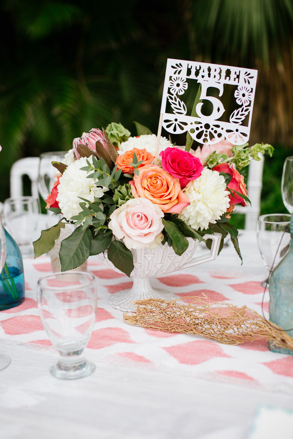 Papel picado table numbers Inspiration