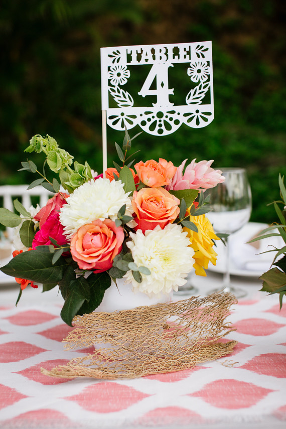 Papel picado table numbers