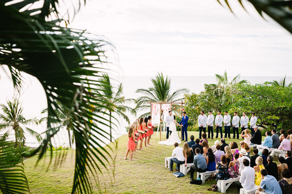 Outdoor wedding ceremony