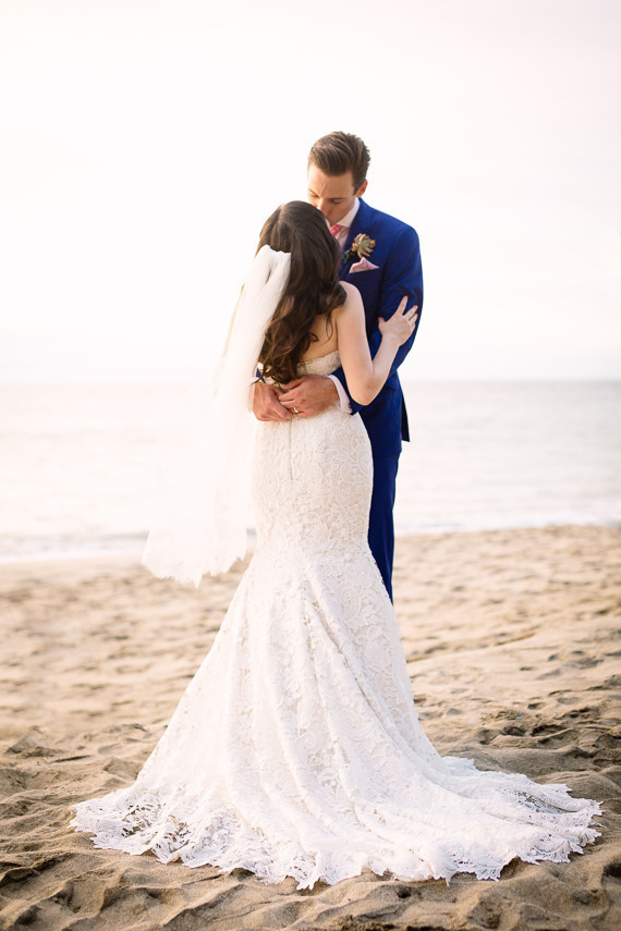 Beach wedding portrait