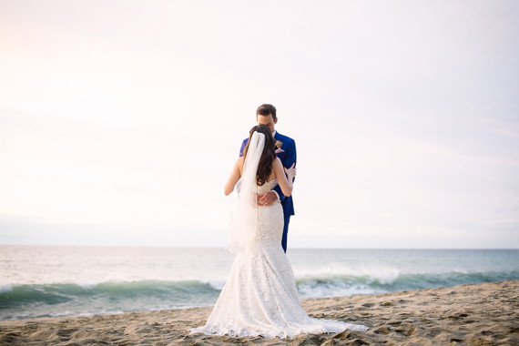 Beach wedding portrait