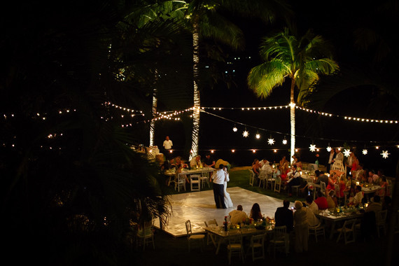 Outdoor wedding dance floor