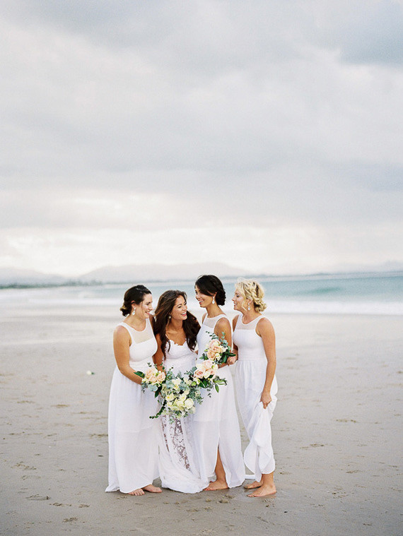 Beach bridesmaids portrait