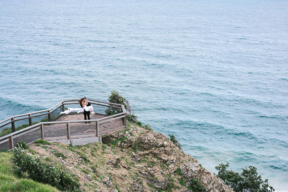 Beach wedding portrait