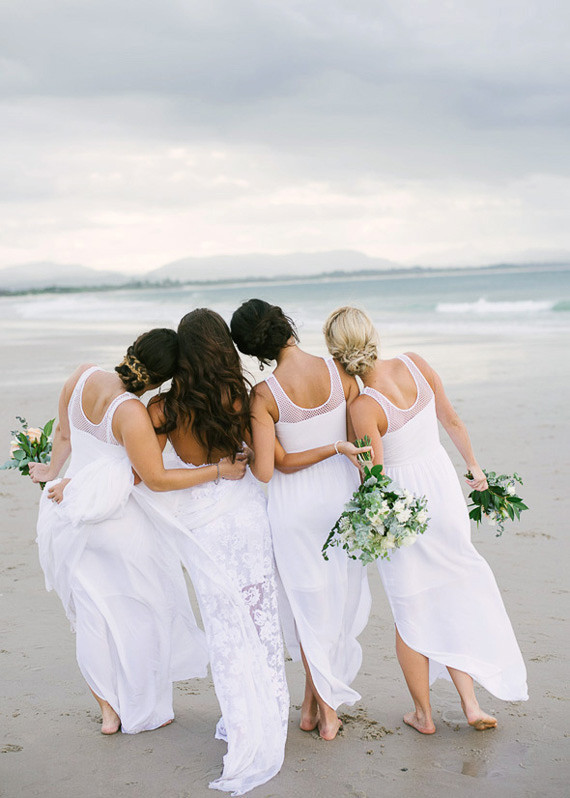 Beach bridesmaids portrait