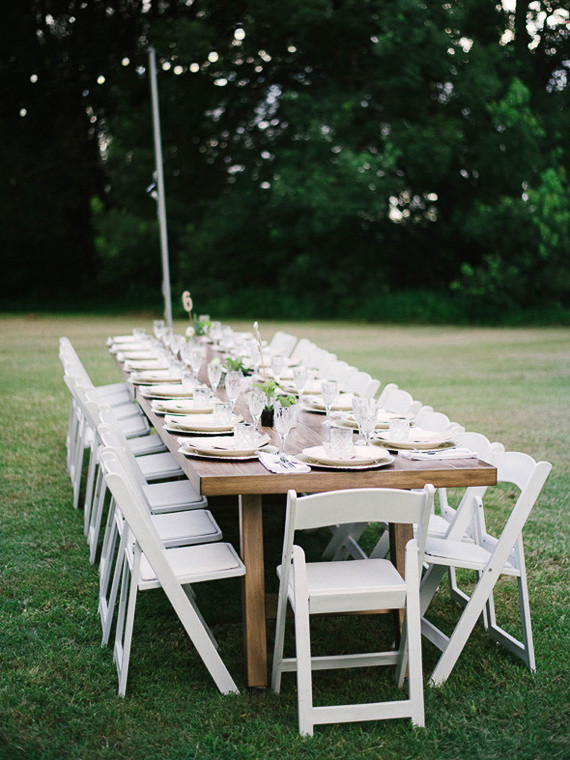 Farm table tablescape