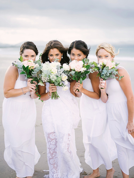 Beach bridesmaids portrait