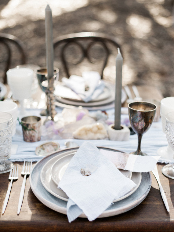 Ethereal eucalyptus table decor