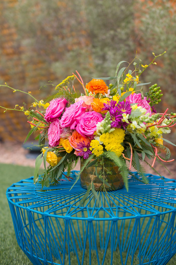 Bright floral centerpiece