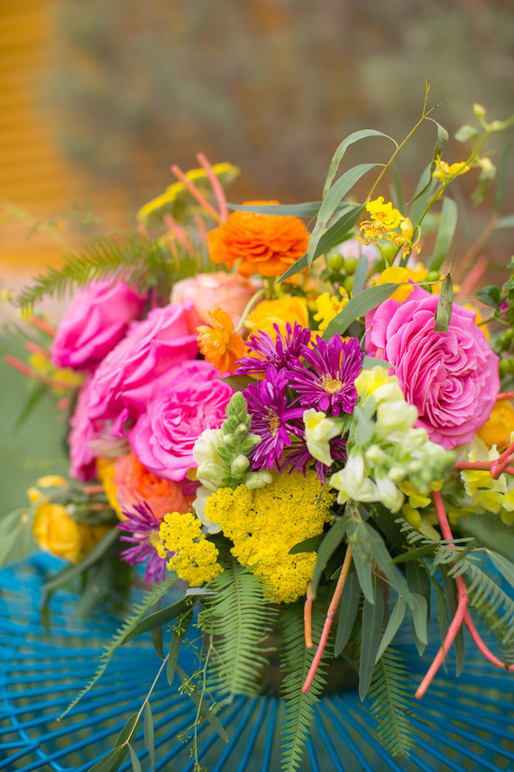 Bright floral centerpiece