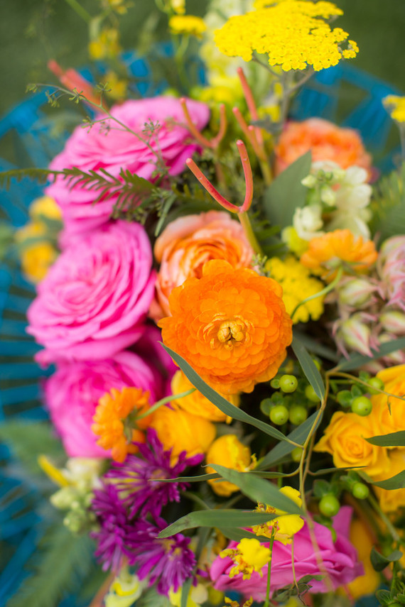 Bright floral centerpiece