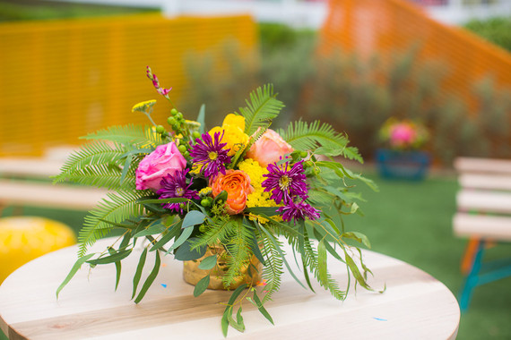 Bright floral centerpiece