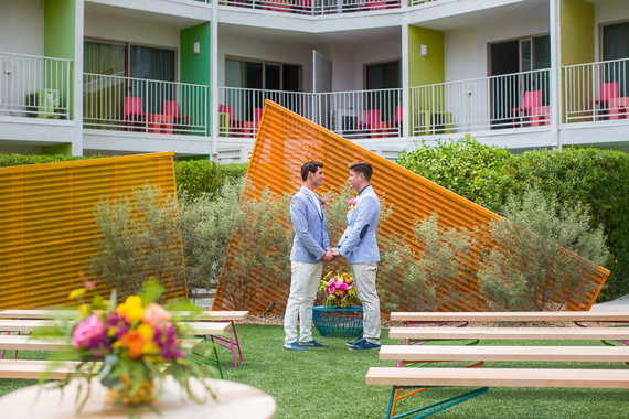Saguaro Hotel Palm Springs wedding ceremony Inspiration