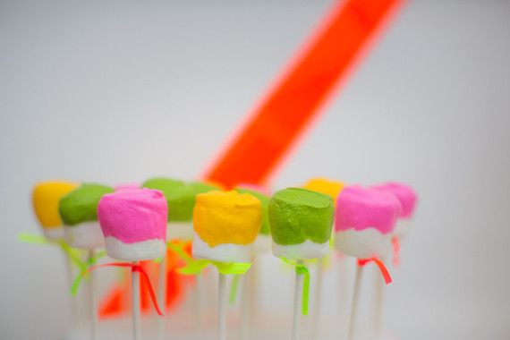 Saguaro Hotel Palm Springs wedding ceremony marshmallow pops