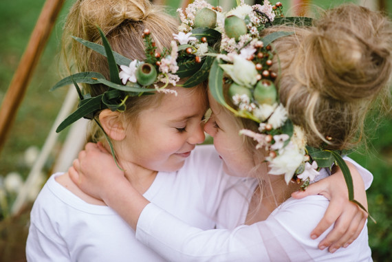 Floral teepee and tutu shoot
