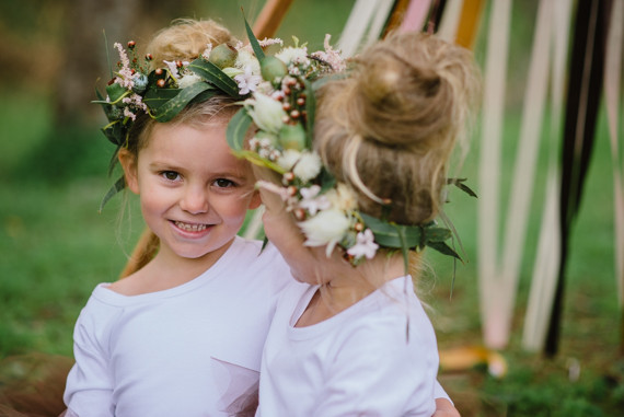Floral teepee and tutu shoot