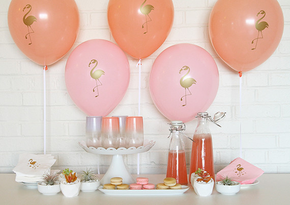 Pineapple and Flamingo party supplies Inspiration